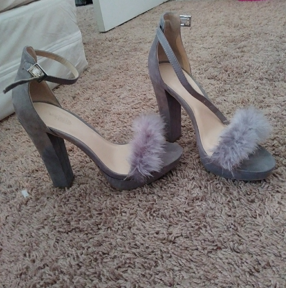 Suede & Fur Heels